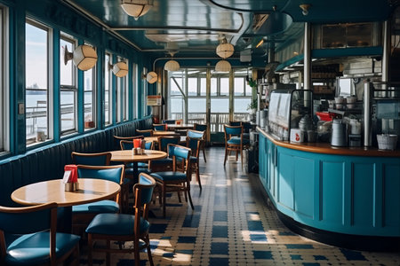 A Cozy Cafe Oasis on a Ferry: Exploring Latvian Delights Insideの素材