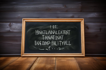 The Significance of the Wooden Background: Unveiling the 'Important' Message on the Blackboardの素材
