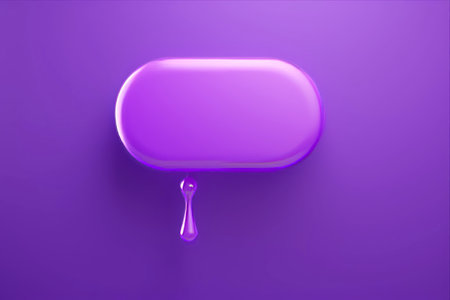Bursting with Chatter: Vibrant Exclamation Mark Crafted in Speech Bubbles on a Purple Backdropの素材