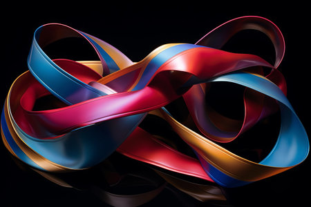 Exploring the Artistic Allure of Abstract Ribbon in a 3:2 Aspect Ratioの素材