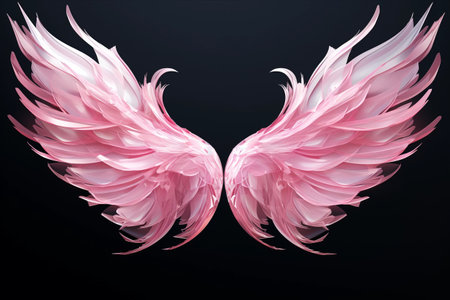 Fanciful Pink Fairy Wings: An AI-Generated Image in AR 3:2 Aspect Ratioの素材