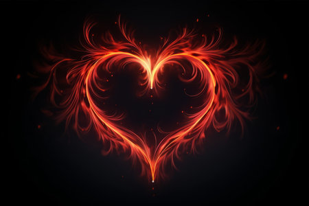 Ethereal Illumination: The Red Heart Awakened in Darknessの素材