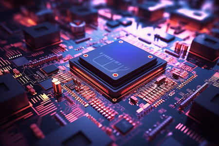 Revolutionizing Electronics Manufacturing: A Glimpse into the Advanced Production Process of Microchips and Components, Created with AI Tech!の素材