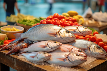 Catch of the Day: Fresh Fishes Make a Splash at the Market!の素材