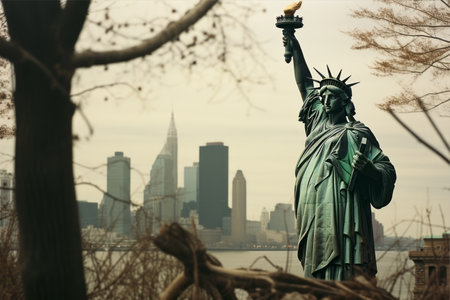 Capturing the Icon: The Statue of Liberty in Stunning 35mm - A Perfect 3:2 Compositionの素材
