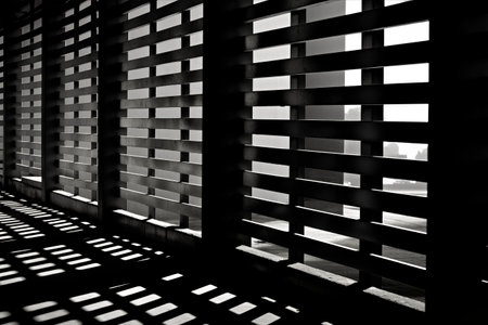 Symphony of Steel: Exploring Shadows in Monochrome Gratingの素材
