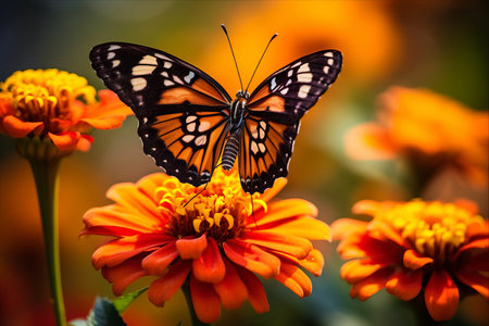 The Vital Role of Butterflies as Pollinators for Flowersの素材