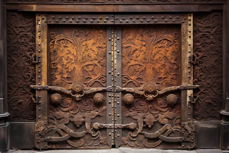 Vintage Charm: Exploring the Streets Through Antique-Style Gates and Doors - AR 3:2の素材