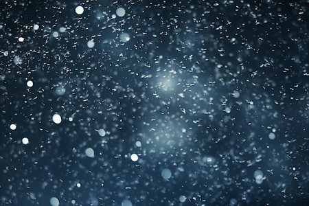 Frozen Magic: Enchanting Snowstorm Texture with Bokeh Lights in a Captivating Night Skyの素材