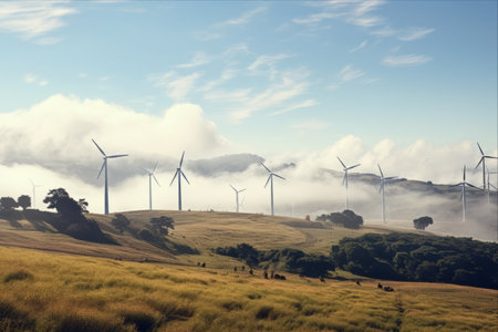 Harnessing Sustainable Energy: Starfish Hill Wind Turbines Transforming the Landscapeの素材