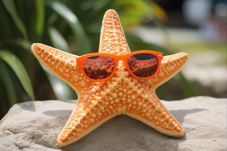Sunny Starfish: A Cool Splash of Style --ar 3:2の素材