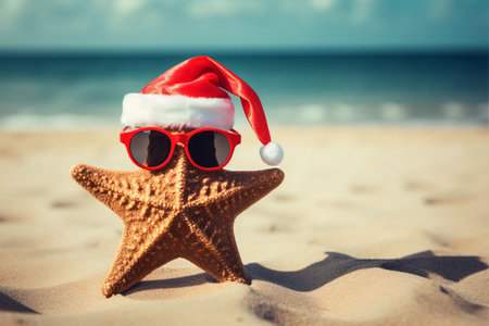 Festive Starfish: A Merry Christmas Beach Party!の素材