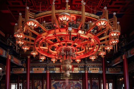 A Glowing Masterpiece: Exploring the Enchanting Chandelier Interior Design of Guandu Buddhist Templeの素材