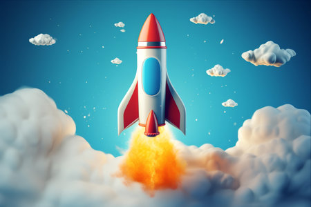 Launching into Success: The AI-Driven Concept of a Believable Space Rocket Iconの素材