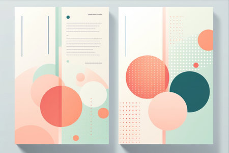 Geometric Elegance: A Pastel-Colored Template with Stunning Text Layout - Perfect for Covers, Backgrounds, Banners, and More! - AR 3:2の素材