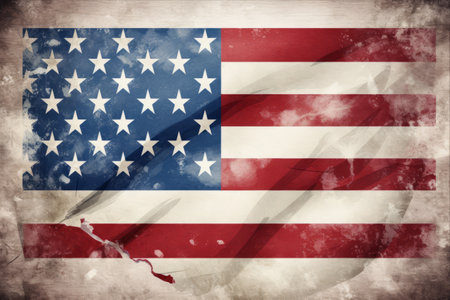 United We Stand: A Patriotic Texan Journey through the Iconic Texas Map on a USA Flag Backgroundの素材