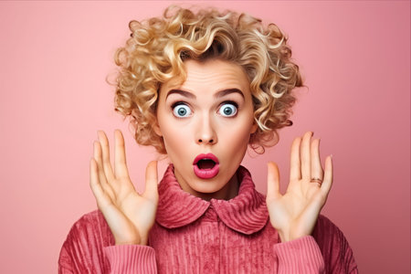 Captivating Curly Girl: A Surprising and Trendy Portrait in Velvet Attireの素材
