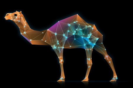 Majestic Dromedary: A Graceful Camel in a Generative AI Masterpieceの素材