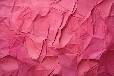 Vibrant Multicoloured Background: Textured Pink Red Crumpled Rough Paper AR 3:2の素材