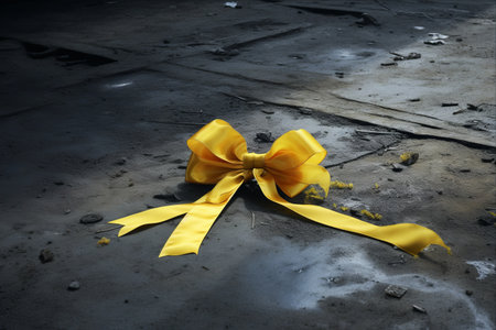 The Enigmatic Journey of the Fallen Yellow Ribbon: Unveiling its Mesmerizing Appealの素材