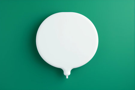 The Canvas of Communication: Exploring the Power of a Blank White Speech Bubble on a Vibrant Green Background -- AR 3:2の素材