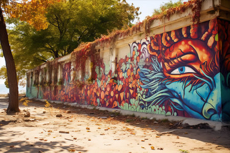 Vibrant Graffiti Adorns the Entrance Wall to Varna's Sea Gardenの素材