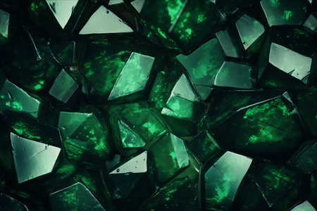Glimpsing Glory: Exploring the Top View of an Abstract Shiny Green Backdropの素材