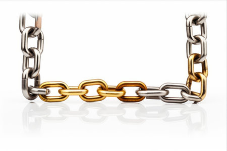 Classic Metal Chains: A Captivating Close-Up in 3:2 Aspect Ratioの素材