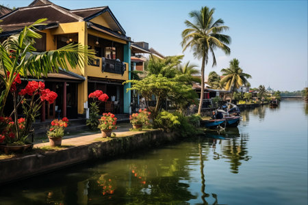Glimpses of Serenity: Captivating River Views in Hoi An, Vietnamの素材