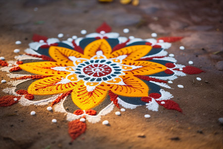 Picturesque Rangoli Display: Enchanting Traditions of Pongal & Makar Sankranti Celebrationsの素材