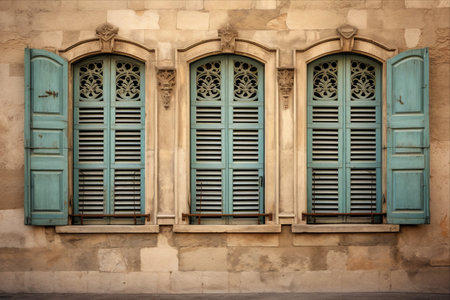 Aesthetic Gems on Vintage European Buildings: Exploring the Intricate Window Shutters and Architectural Delightsの素材