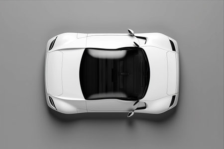 Artistic Perspective: White Abstract Car in AI-Generated Realismの素材