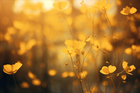 Enchanting Nature's Symphony: A Captivating Defocused Yellow Bokeh Backdrop in 3:2 Aspect Ratioの素材