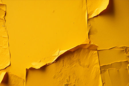 Yellow Cardboard Paper: Torn in the Bottom Right Corner (3:2 Aspect Ratio)の素材