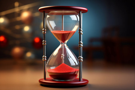 Time Slipping Away: Urgent Appointment, Schedule, and Deadline - A Visual Hourglass Calendarの素材