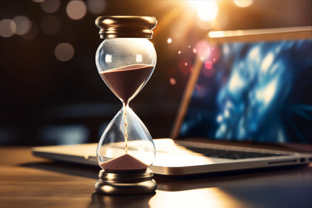 Hourglass Countdown: Enhancing Time Management, Meeting Deadlines, and Optimizing Business Schedulesの素材