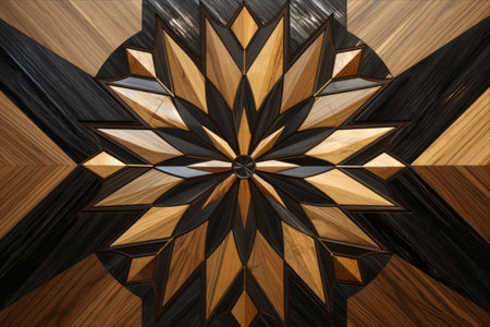 Exquisite Harmony: A Fusion of Wood and Marble Decorative Tile Design - AR 3:2の素材