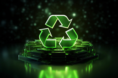 Revolutionary Volumetric Green Recycling Sign: A 3D Digital Augmented Reality Experience in 3:2 Aspect Ratioの素材