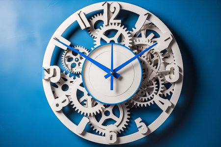 Timeless Blue: Unleashing the Business Potential on a White Backgroundの素材