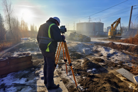 Ensuring Precision and Efficiency: The Vitality of Surveying on the Construction Site --ar 3:2の素材