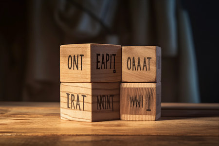 The Significance of Text Engraved on Wood Blocks: A Modern Design Conceptの素材