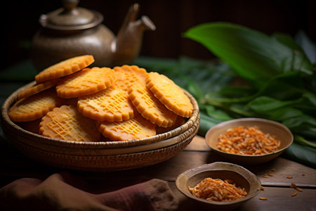 Delicious Indonesian Emping Melinjo Cookies: A Tempting Treat in Every Bite!の素材
