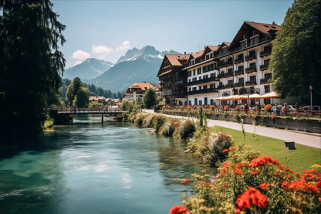 Exploring the Captivating Charm of Interlaken: A Must-Visit Swiss Tourist Hotspot in the Enchanting Bernese Oberlandの素材