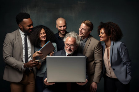 Collaborative Multicultural Team Achieves Milestone: Concluding Crucial Taskの素材