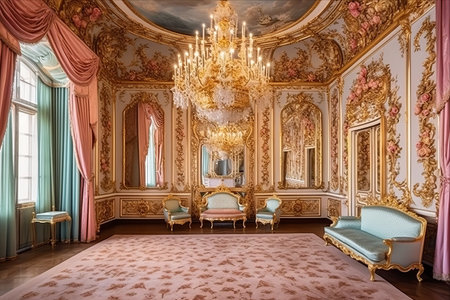 The Magnificent Rich Rooms of Munich Residenz: A Glimpse into Bavaria's Rococo Splendorの素材