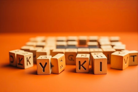 Unveiling the Significance: Emphasizing Key Points for Business on an Orange Backdropの素材