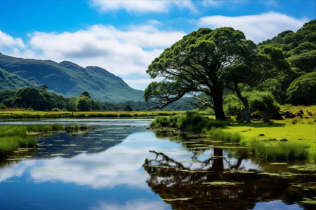 Exploring the Enchanting Wilderness: Killarney National Park's Majestic Climbing Oaks, Yews, and Primordial Forests, Amongst Interconnected Lakes - A Must-Visit Tourist Gem! (AR 3:2)の素材