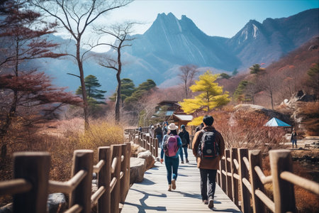 Exploring the Serene Seoraksan National Park: A Popular Korean Destination for Family Health Walksの素材