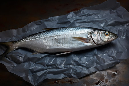 A Taste of the Sea: Savoring One Fresh Saba Fish or Mackerel with a Perfect 3:2 Ratioの素材