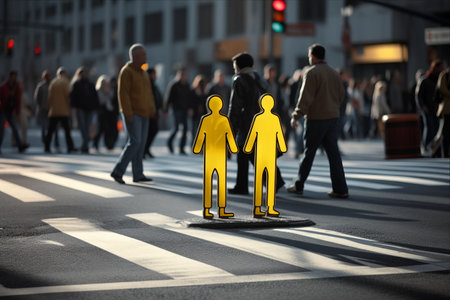 The Vitality of Pedestrian Signs: Advocating for Safety, Crosswalks, Caution, and Road Sharing -- AR 3:2の素材